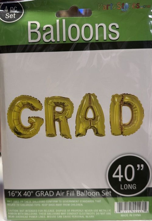 Grad Gold - 40" Phrase Airfill