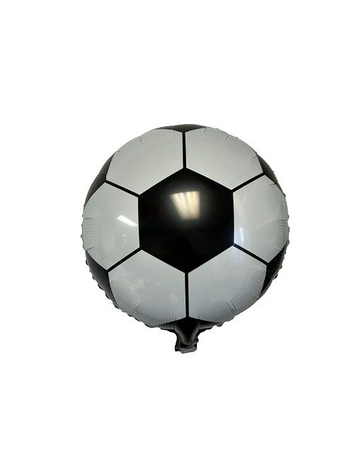 Soccer Ball - 18" Helium Filled Foil Balloon, Ribbon
