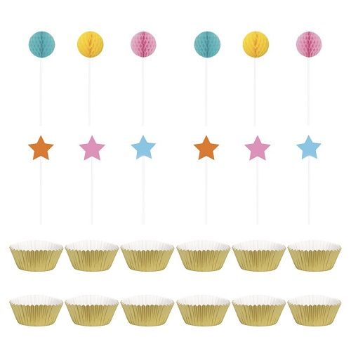 Rainbow Roller Skate Cupcake Kit - 24pc