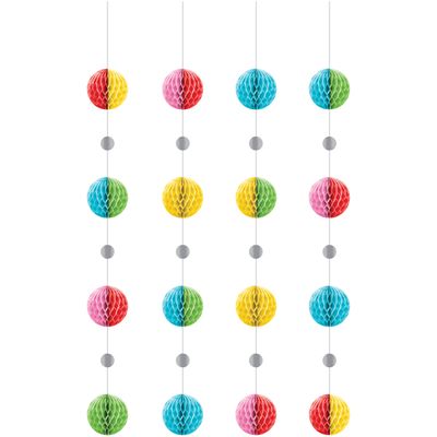 Bright Vibes - Hanging Cutouts w/ Honeycomb 4ct