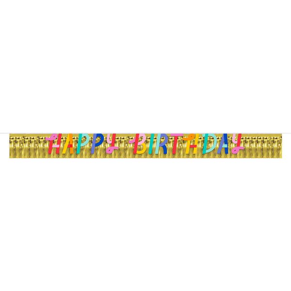 Birthday Confetti - Letter Banner w/ Fringe