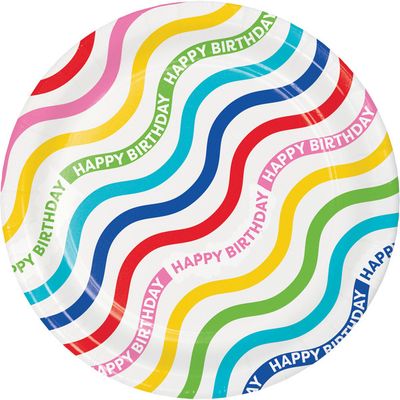 Color Waves - 7" Plate 8ct