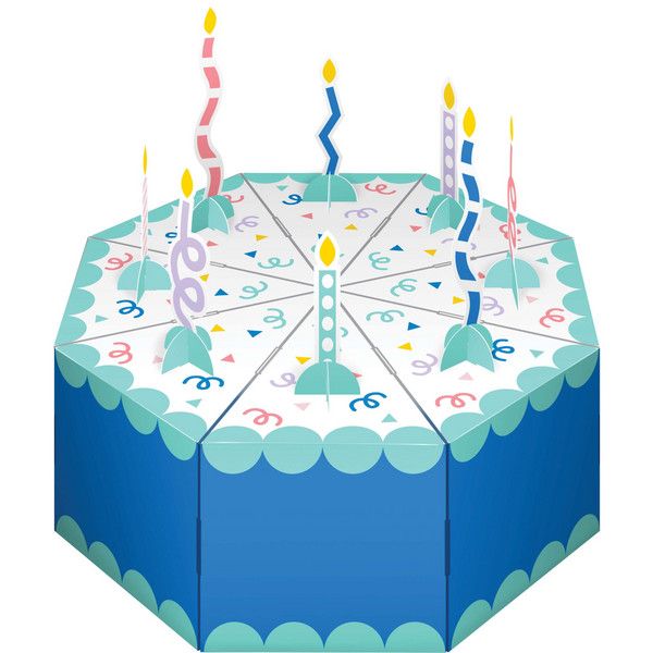 Party Patterns - 3D Centerpiece, Favor Boxes 8ct