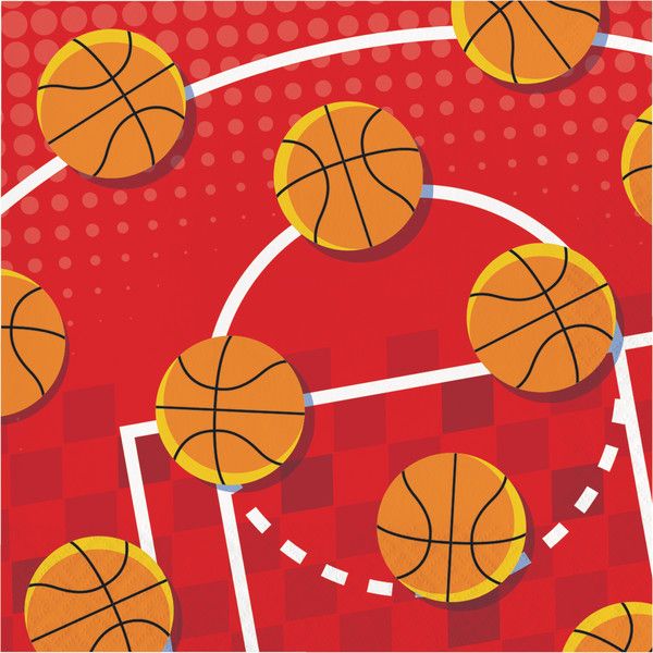 Sports Spirit - Basketball Lunch Napkin 16ct