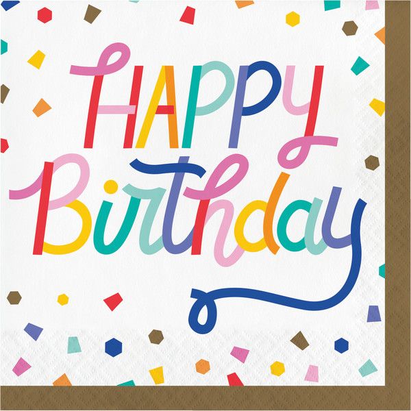 Birthday Confetti - Luncheon Napkin 16ct