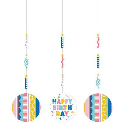 Party Patterns - Hanging Cutouts 3ct