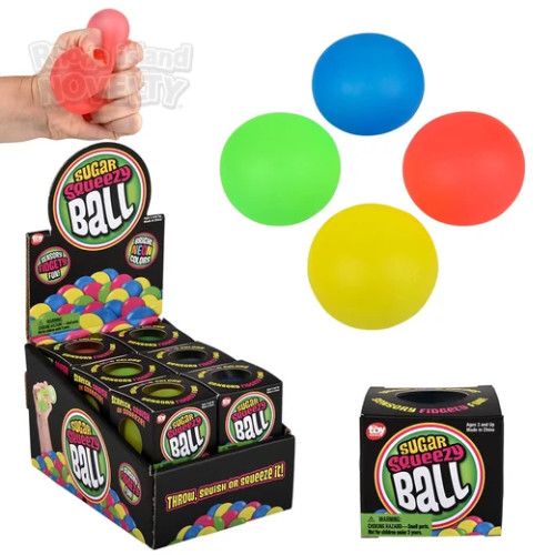Squeezy Sugar Ball 2.5" - 12 Ct Box