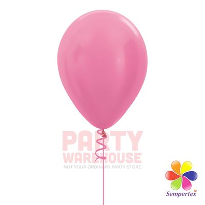 Pearl Fuchsia 11" Helium Filled Latex Balloon and Ribbon