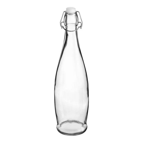 Glass Bottle with Wire Top Bail Swing Top Lid - 32 oz.