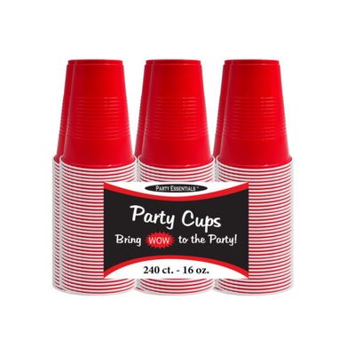 Red Party Cups - 16 oz 240 Ct