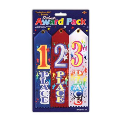 1st, 2nd, 3rd Place Award Ribbon Pack