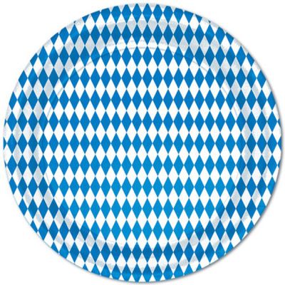 Blue &amp; White Plates 9" 8 Ct