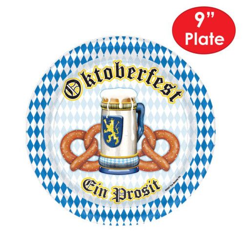 Oktoberfest 9" Plates 8 Ct