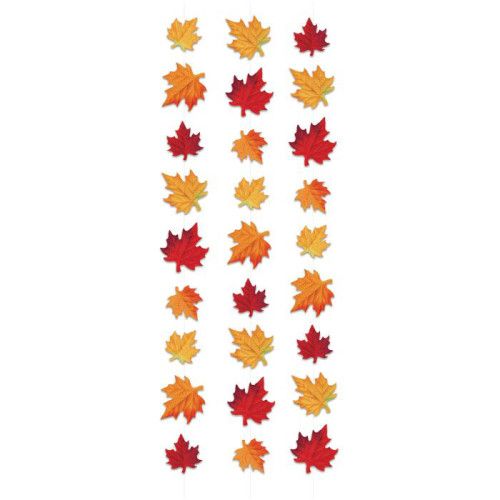 Deluxe Fabric Autumn Leaves Stringers 3 Ct 10'