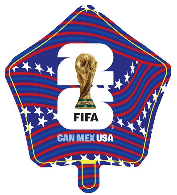 FIFA World Cup 2026 - 18" Helium Filled Foil Balloon, Ribbon