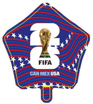 FIFA World Cup 2026 - 18" Helium Filled Foil Balloon, Ribbon