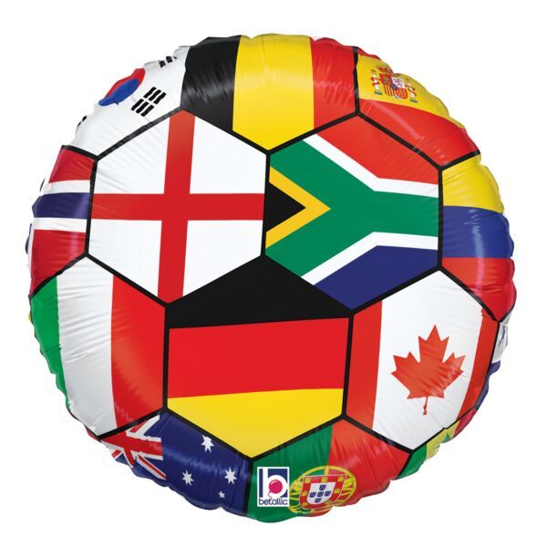 World Cup 2026 - 18" Helium Filled Foil Balloon, Ribbon