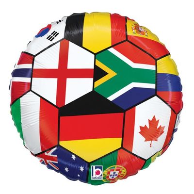 World Cup 2026 - 18" Helium Filled Foil Balloon, Ribbon