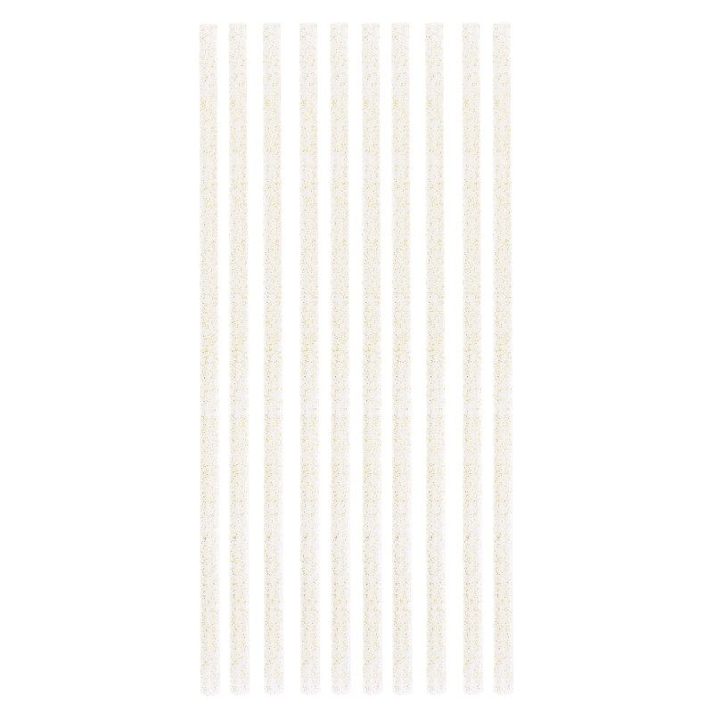 Reusable Plastic Straws - Glitter Gold 6ct