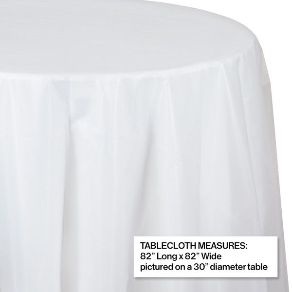 Round Plastic Tablecover Clear 84"