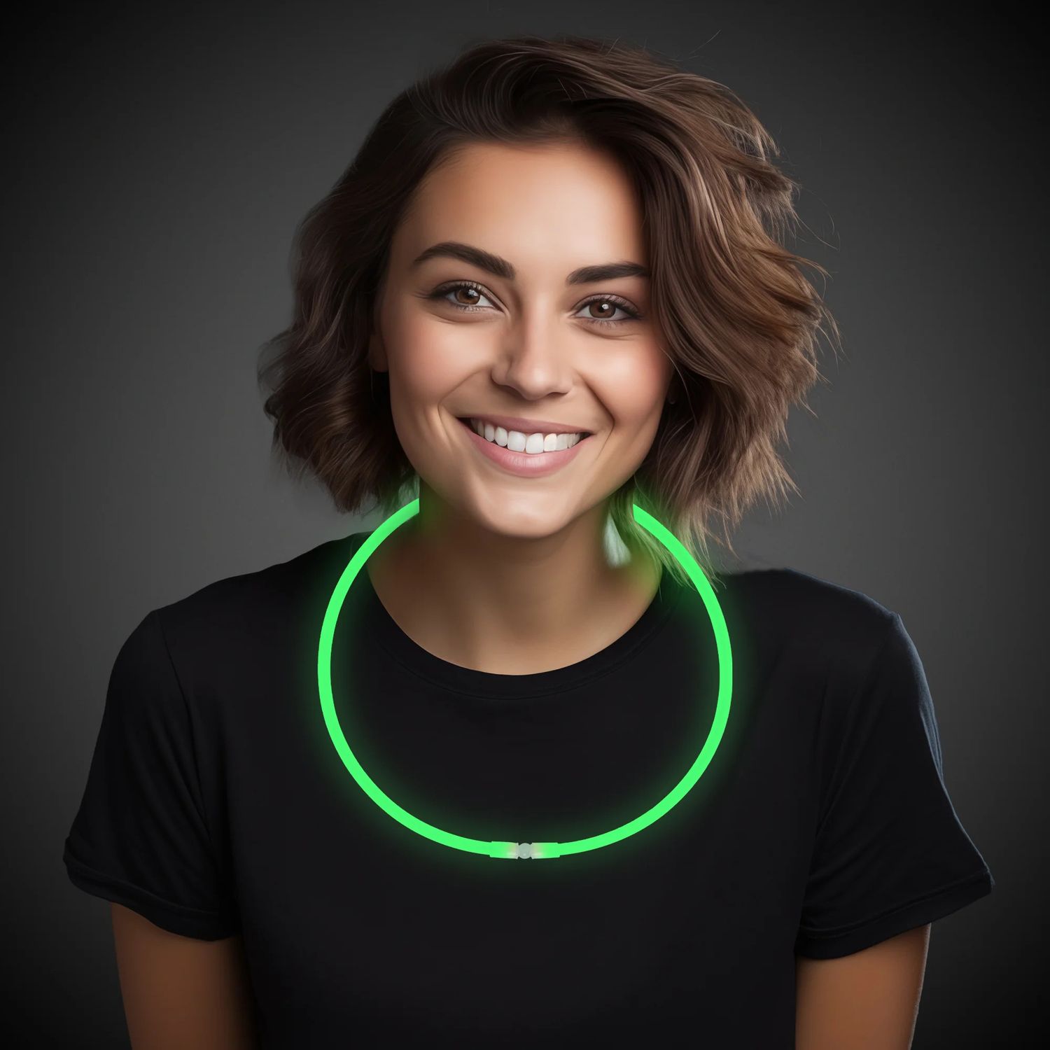 22" Glow Necklace 1 Ct -, Color: Green