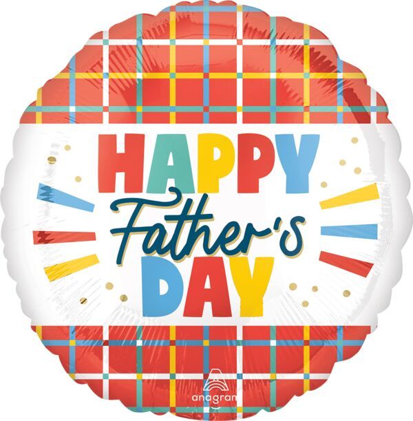 HFD Graphic Grids - 17" Helium Filled Foil Balloon, Ribbon