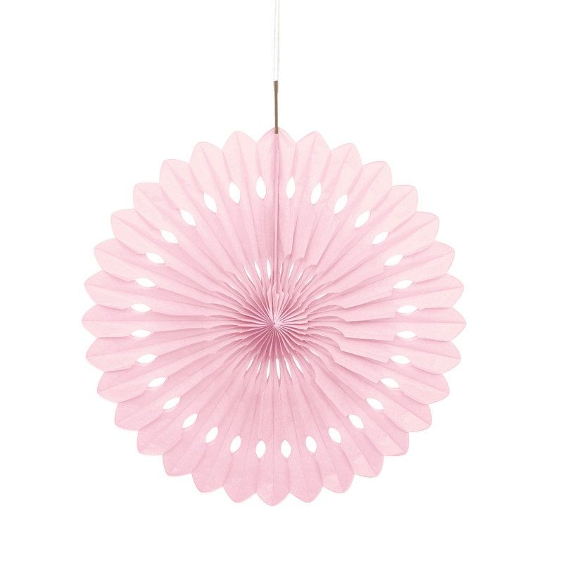 Tissue Paper Fan Lovely Pink Solid 16"