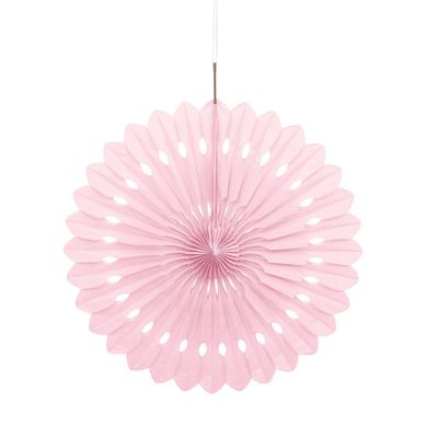Tissue Paper Fan Lovely Pink Solid 16"