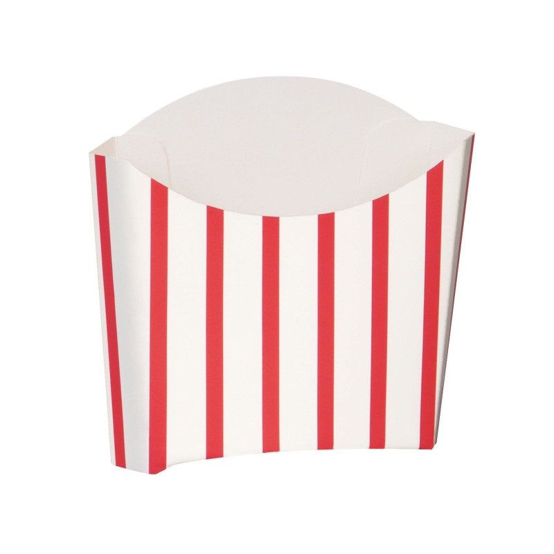 Red &amp; White Striped Paper Snack Containers 8 Ct