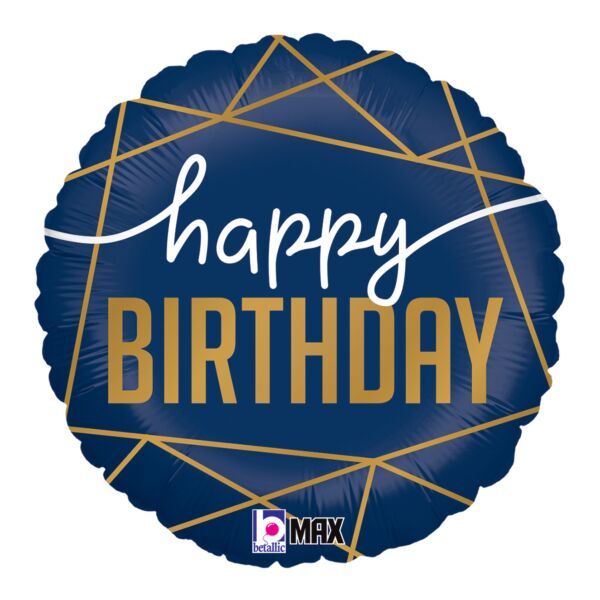 Navy Birthday - 18" Helium Filled Foil Balloon, Ribbon