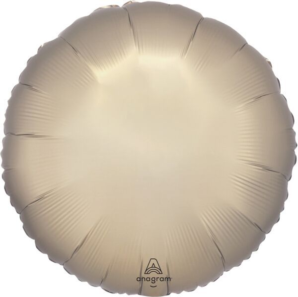 Satin Luxe Prosecco Round - 17" Helium Filled Foil Balloon, Ribbon