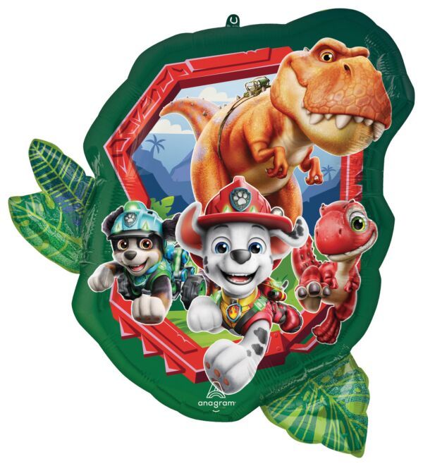 Paw Patrol The Dino Movie - 24" Helium Filled Foil Balloon, Ribbon