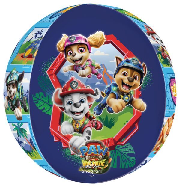 Paw Patrol The Dino Movie Orbz - 15" Helium Filled Foil Balloon, Ribbon