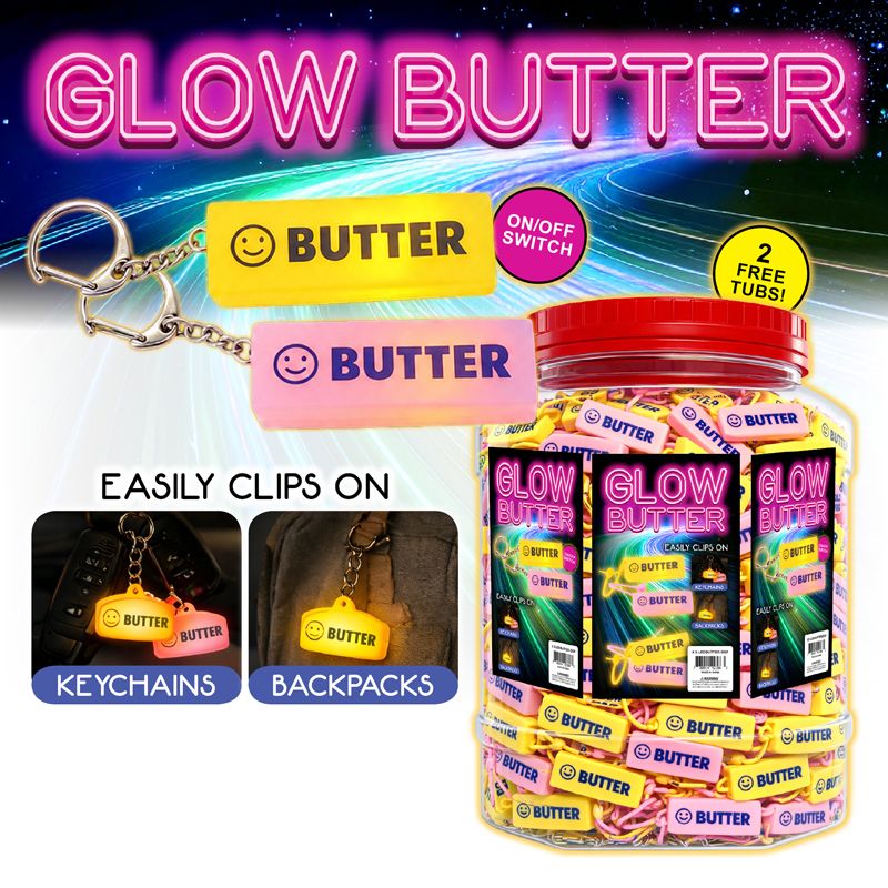 Light Up 3.5" Butter LED Key Chain
