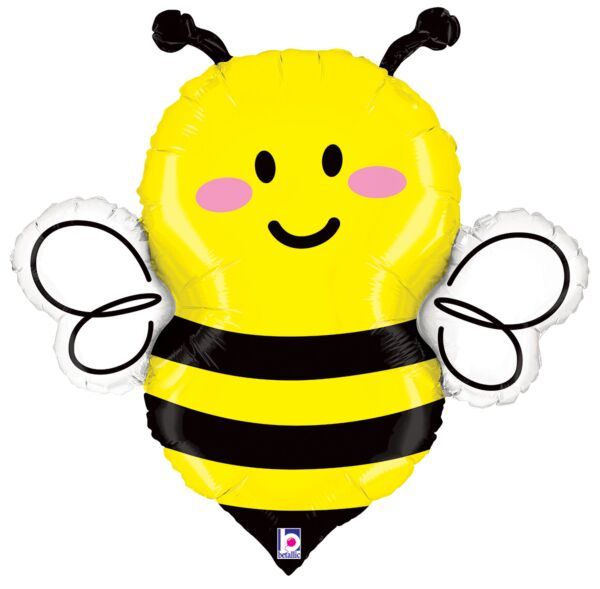 Just Bee - 34" Helium Filled Foil Balloon, Ribbon