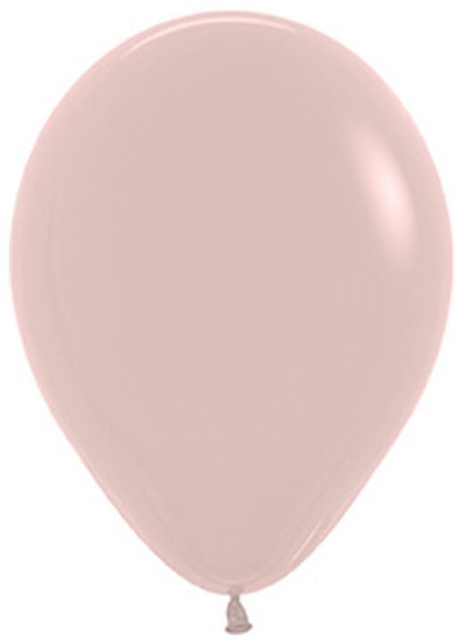 Deluxe Creamy Blush 11" Helium Filled Latex Balloon and Ribbon