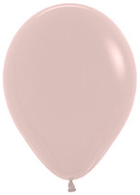 Deluxe Creamy Blush 11" Helium Filled Latex Balloon and Ribbon