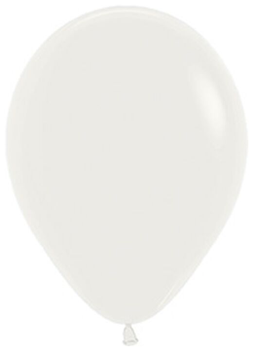 Deluxe Almond White 11" Helium Filled Latex Balloon and Ribbon