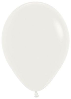 Deluxe Almond White 11" Helium Filled Latex Balloon and Ribbon
