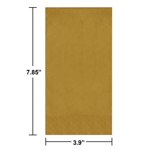 Guest Napkins 2 Ply Glittering Gold 50 Ct