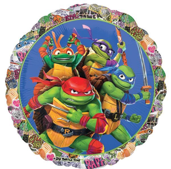 Teenage Mutant Ninja Turtle  - 17" Helium Filled Foil Shaped Balloon, Ribbon