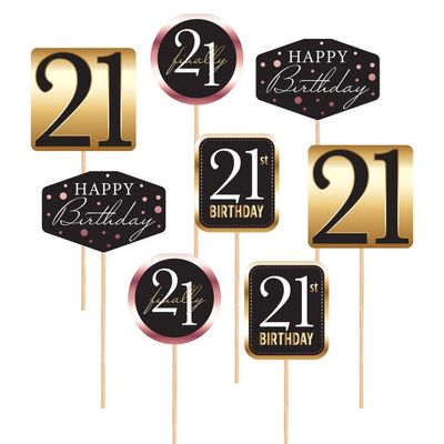 Finally 21 Centerpiece Sticks 8 Ct