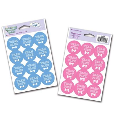 Team Blue/Team Pink Stickers 2 Sheets
