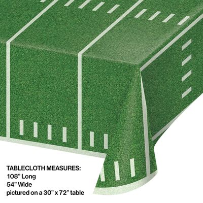 Football Field Plastic Table Cover 54" x 108" 1 Ct