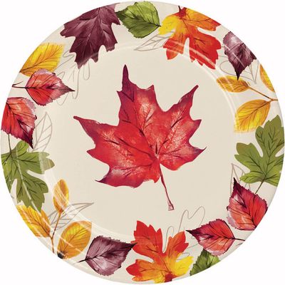 Falling Foliage 9" Paper Plates 8 Ct