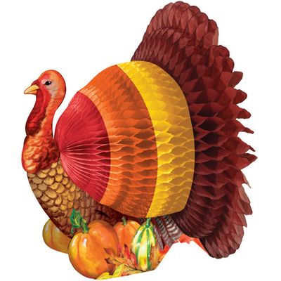 Turkey Centerpiece 6" 3D 1 Ct