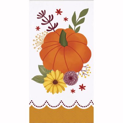 Petals and Pumpkins Guest Napkin 16Ct