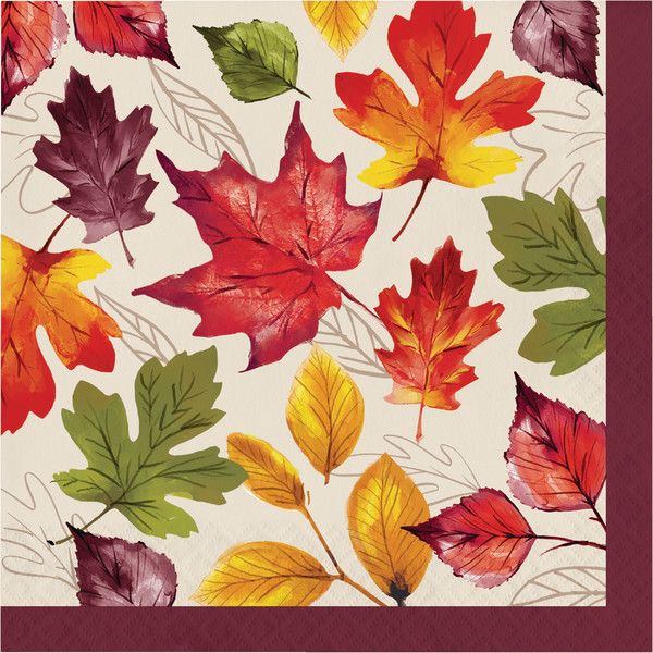 Falling Foliage Luncheon Napkins 16 Ct