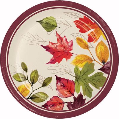 Falling Foliage 7" Paper Plate 8 Ct
