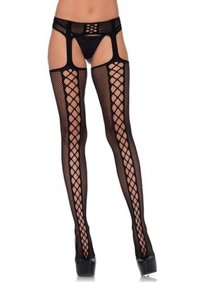 Maci Stockings w/ Garter - Black